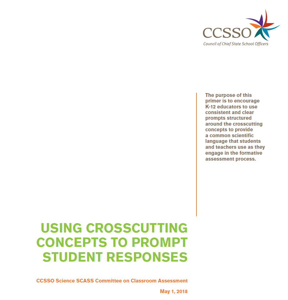 Using Crosscutting Concepts To Prompt Student Responses Science