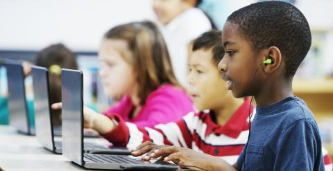 image of students on computers 