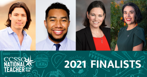 Graphic showing finalists for 2021 National Teacher of the Year