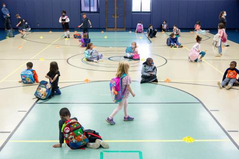 Students in gym 